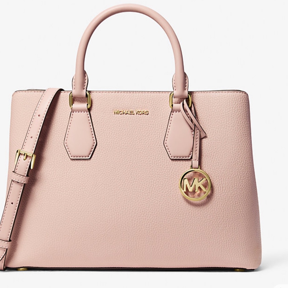 🩷🩷NWT Michael Kors Large Soft Pink Leather Camille Satchel 🩷🩷